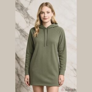 🌼3 for $15🦋  DIP brand fleece hoodie dress green with pockets in ladies medium